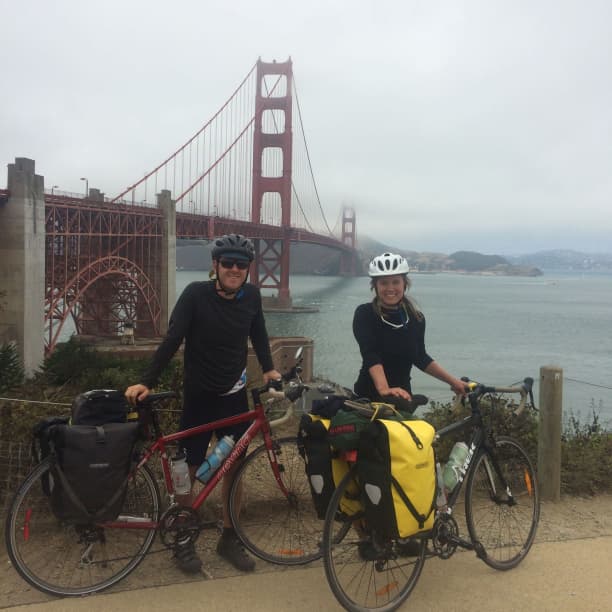 Biking across the Golden Gate Bridge